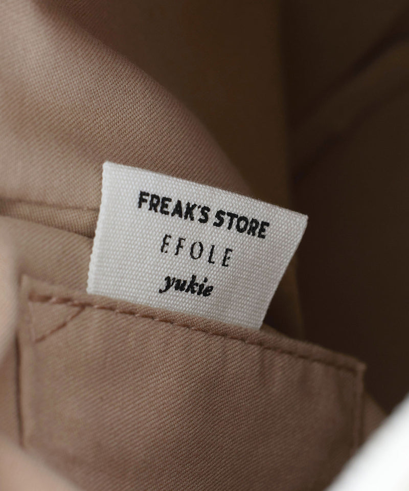 【インフルエンサーyukie × FREAKSSTORE × EFOLE コラボ】フェイクレザー フリル ドローストリング ショルダーバッグ